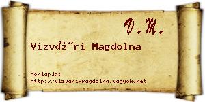 Vizvári Magdolna névjegykártya